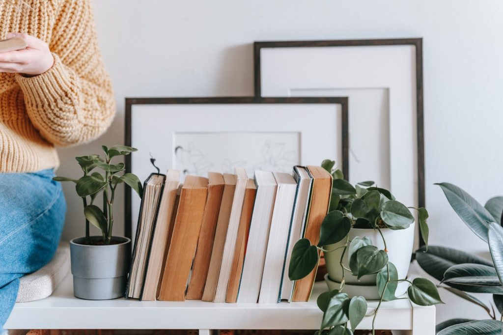 plant on books