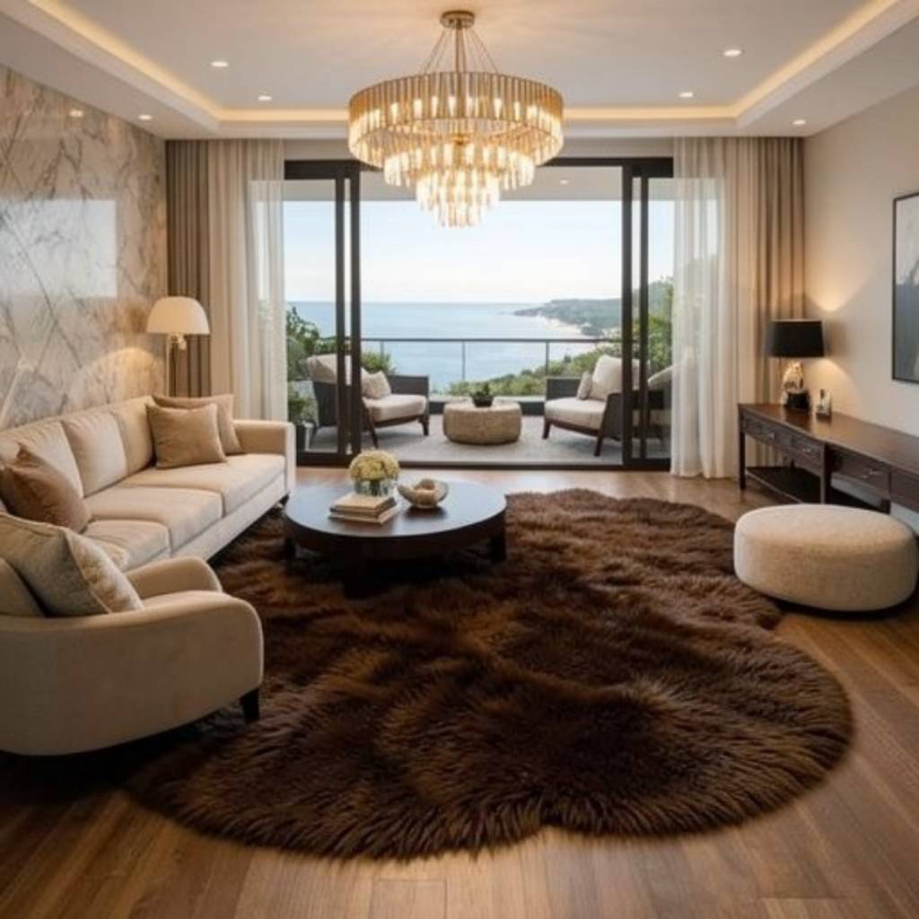 rug anchoring strategy for living room
