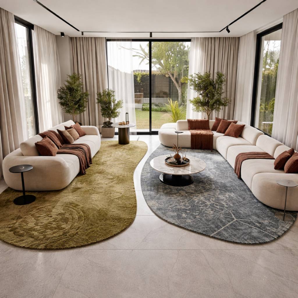 zoned conversation layout for living room
