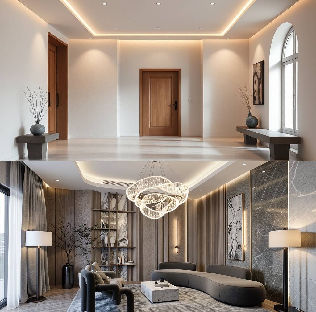 Soft Uniform Glow vs Layered Lighting Design