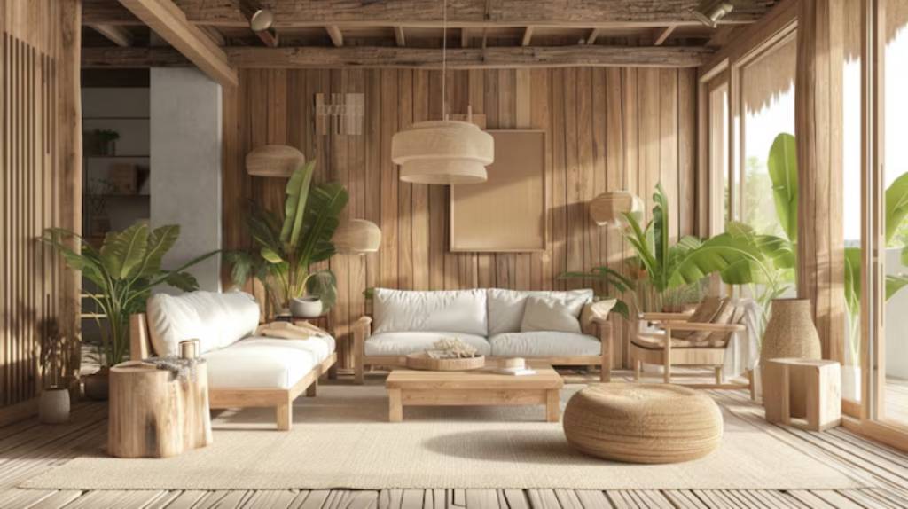 Bamboo-Based Minimalist Interior Design 
