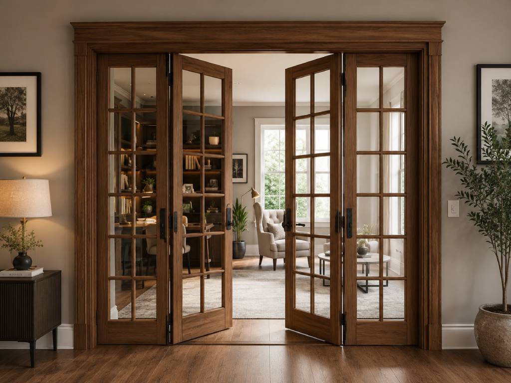 Wood and Glass Door