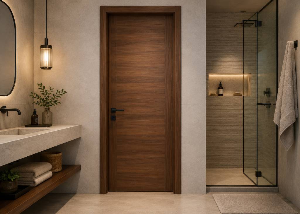 Wooden Bathroom Door