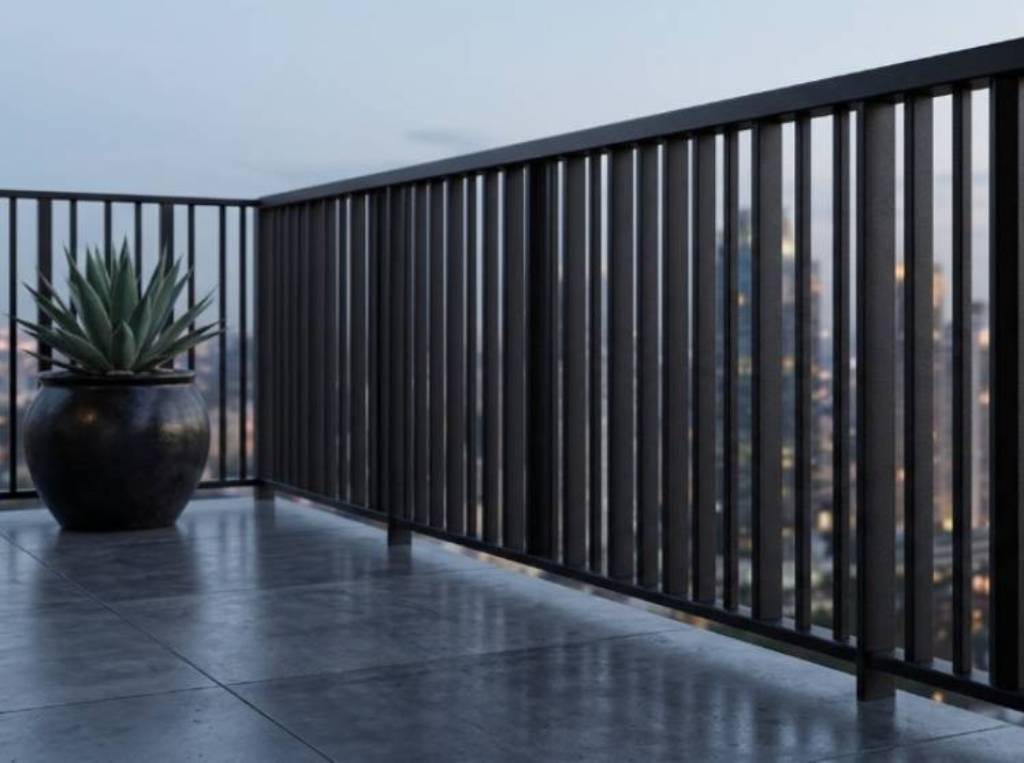 Powder-Coated Matte Finish Balcony Grill Design