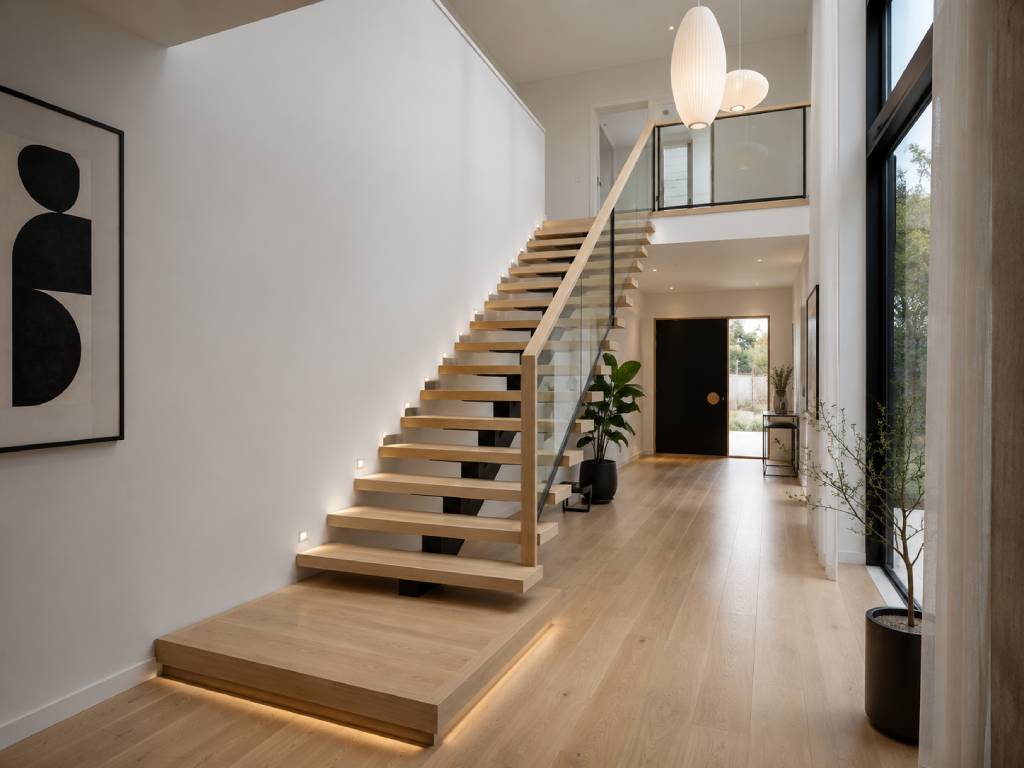 Minimalist Linear Staircase Design