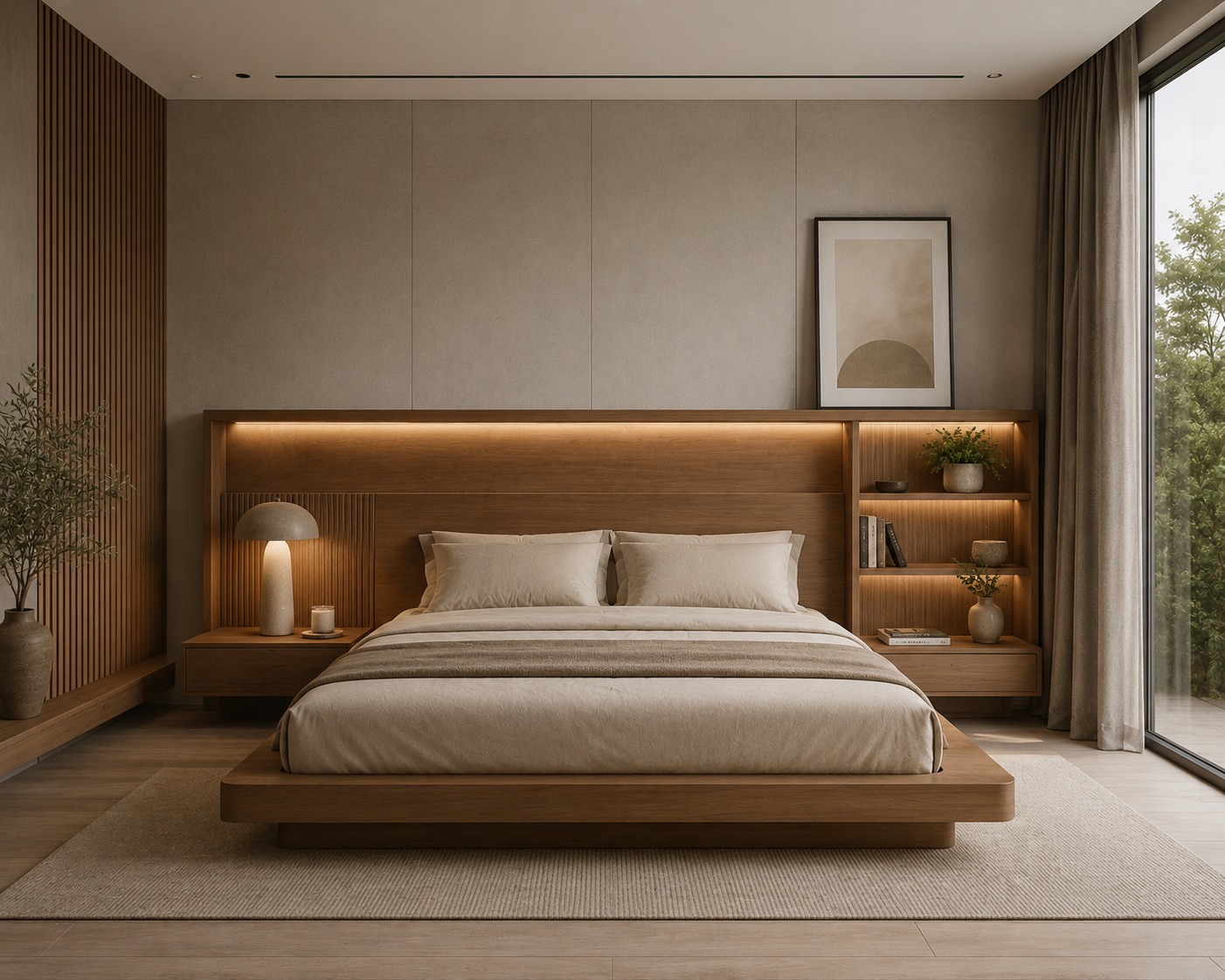 storage bed headboard design
