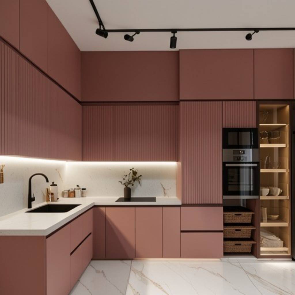 L shape kitchen layout