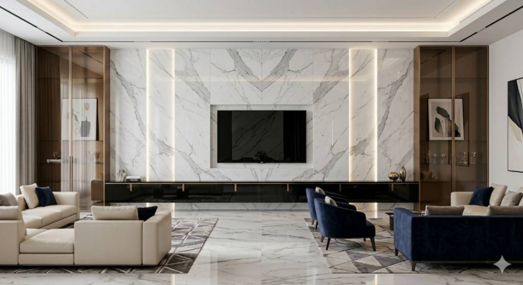 Main Hall Modern TV Unit Design