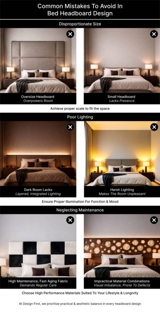mistakes in bed headboard design