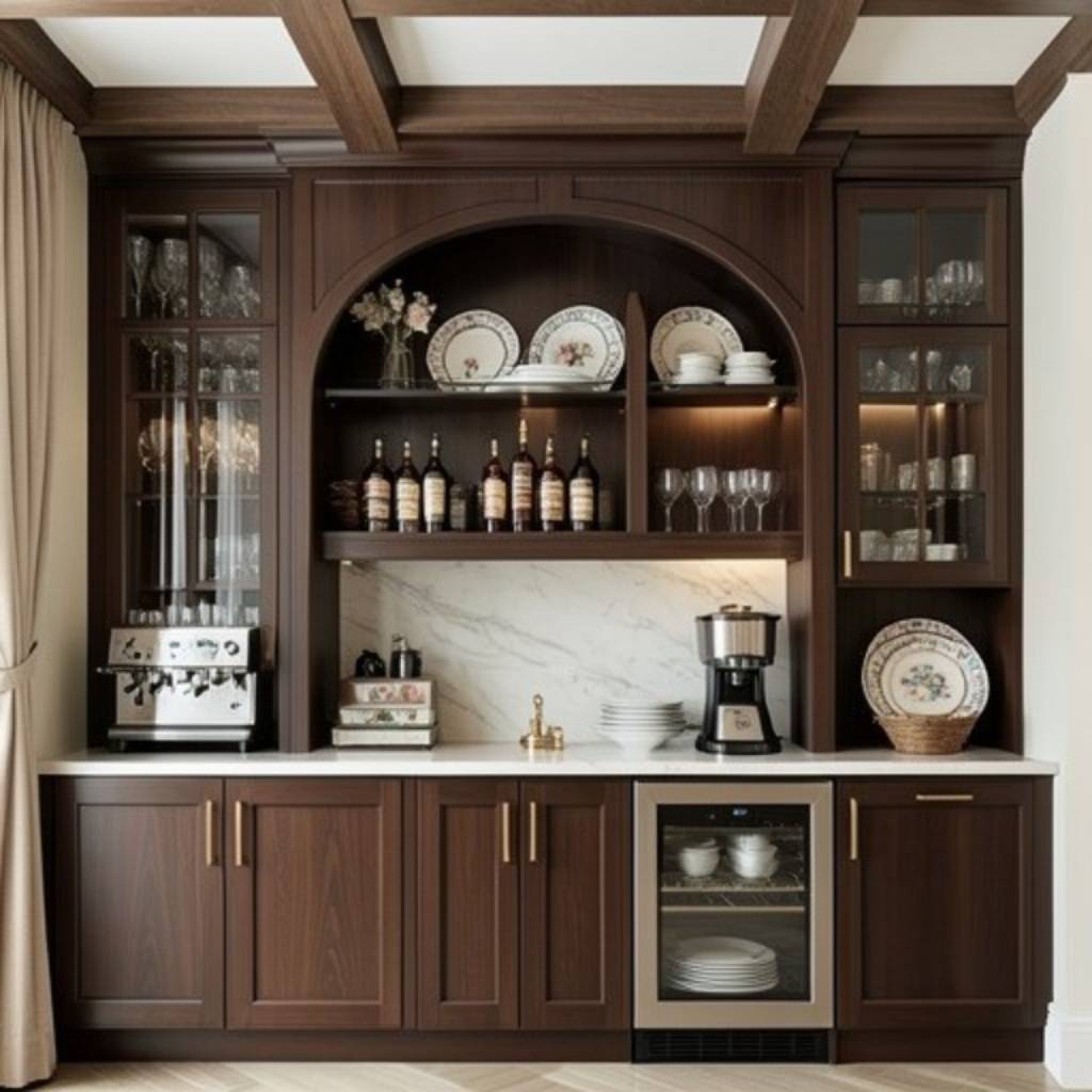 Traditional Wooden Crockery Unit