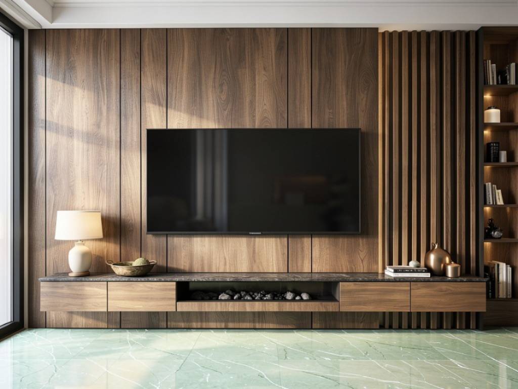 Wooden TV Unit Design 
