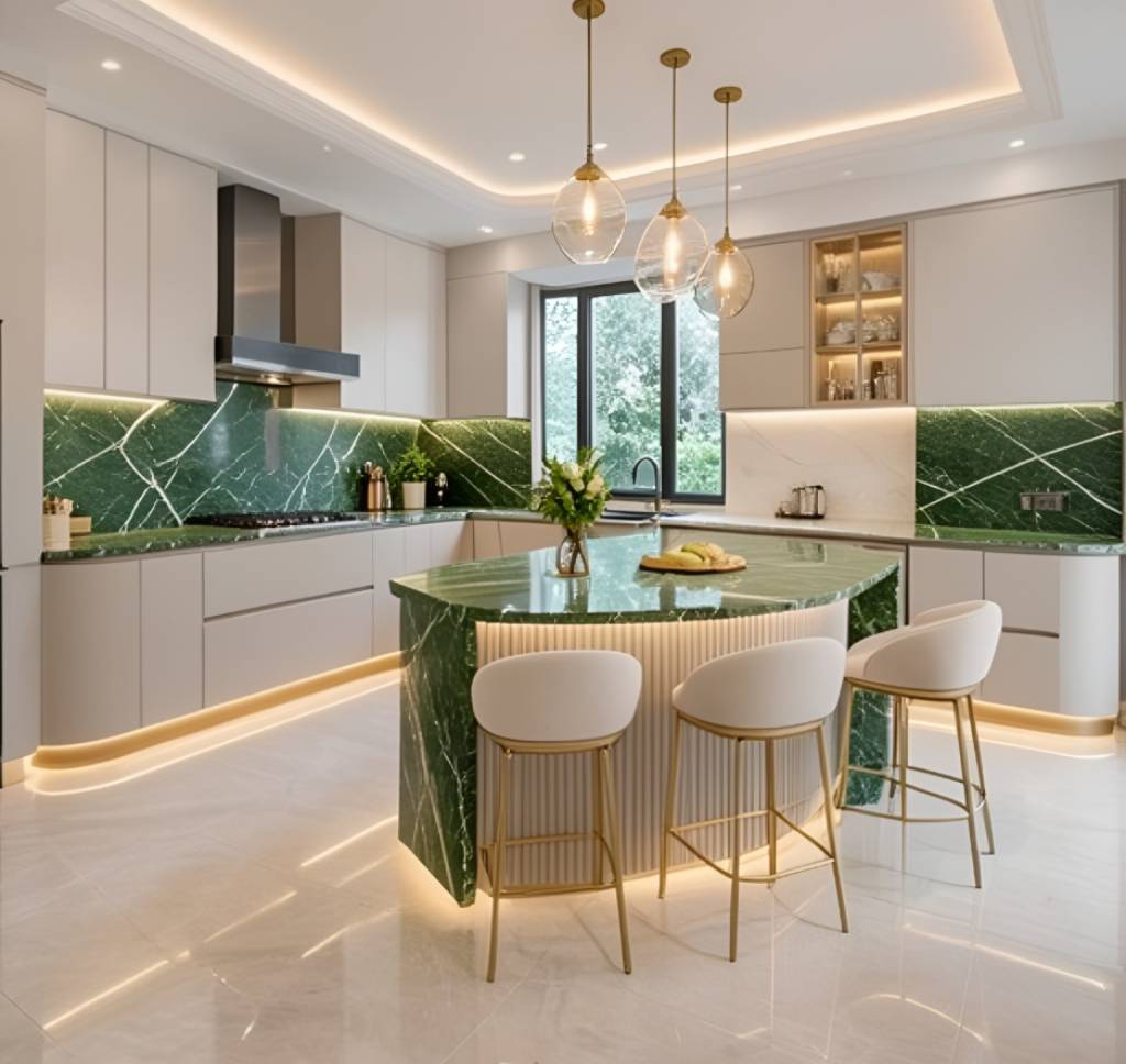 Open L shape kitchen for Apartments