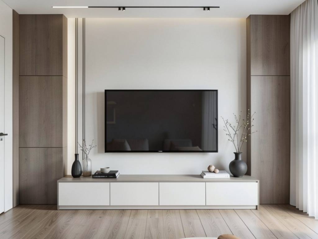 Minimalist Panel TV Unit Design