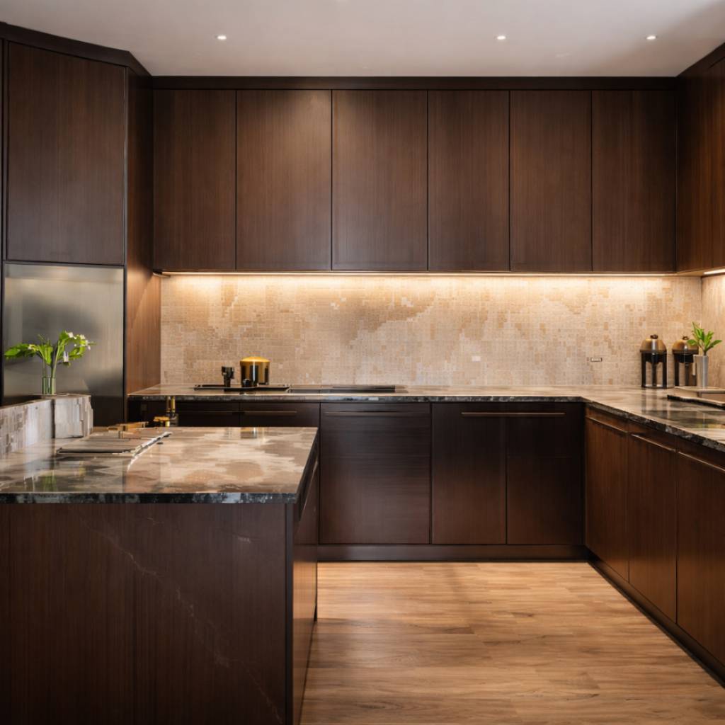 L shape modular kitchen design