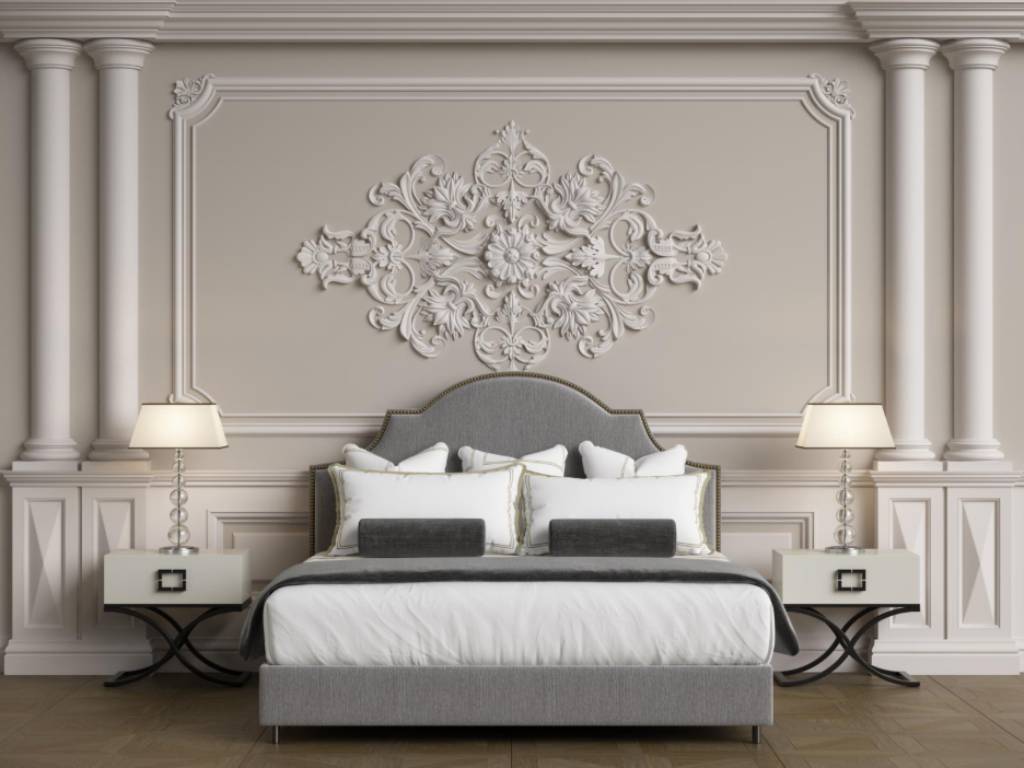 Geometric Pattern bed headboard design