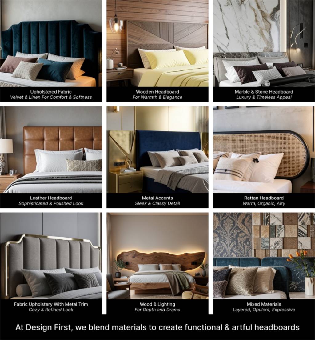material for bed headboard design