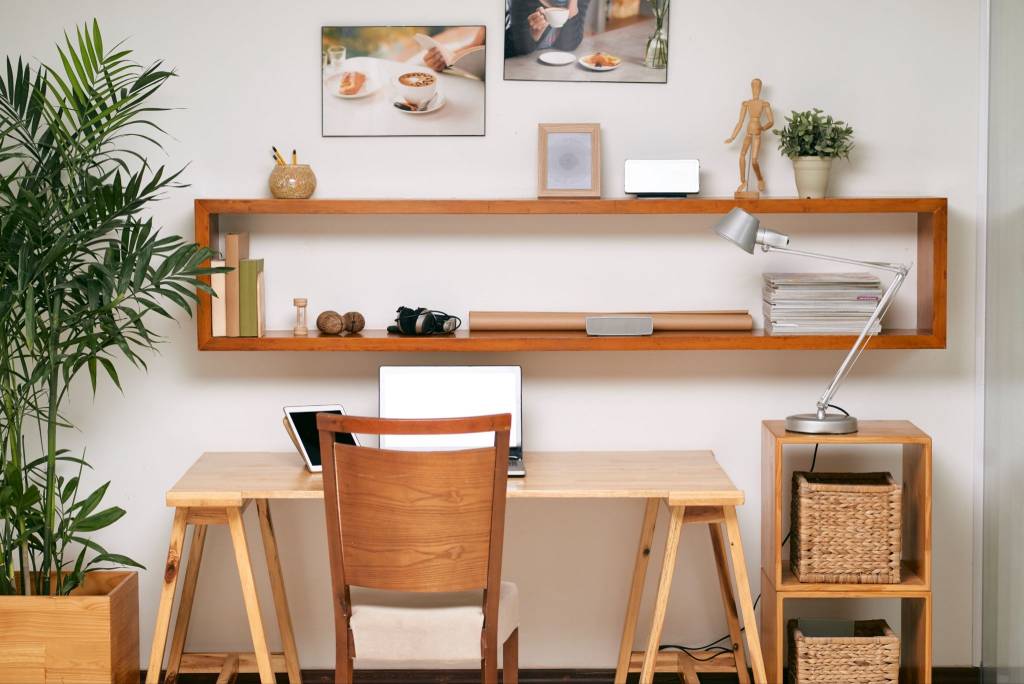 Study Room with Indoor Plants