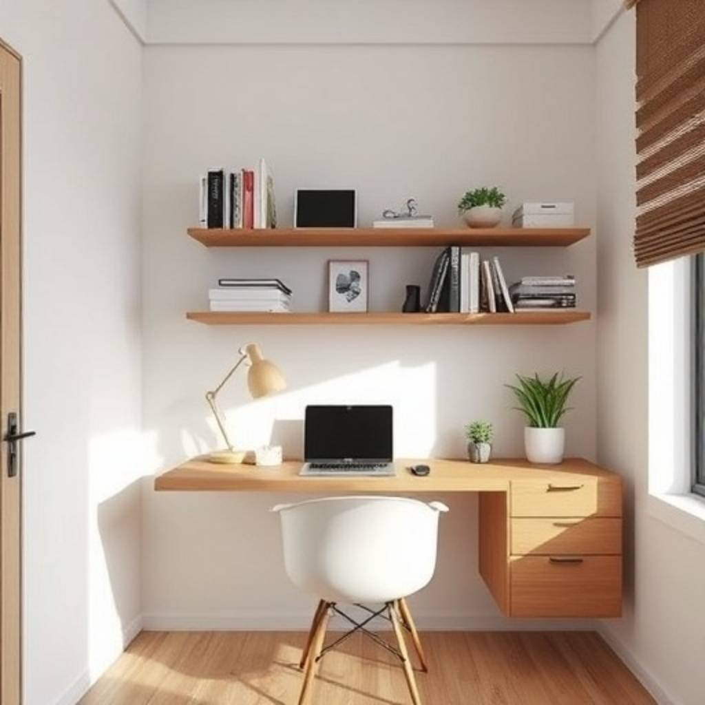 Wall Mounted Study Table Idea
