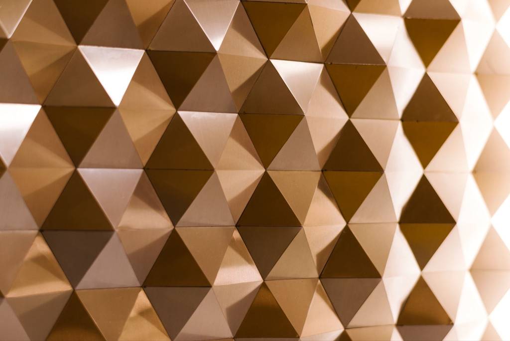 Geometric wall texture design creating a bold architectural feature wall