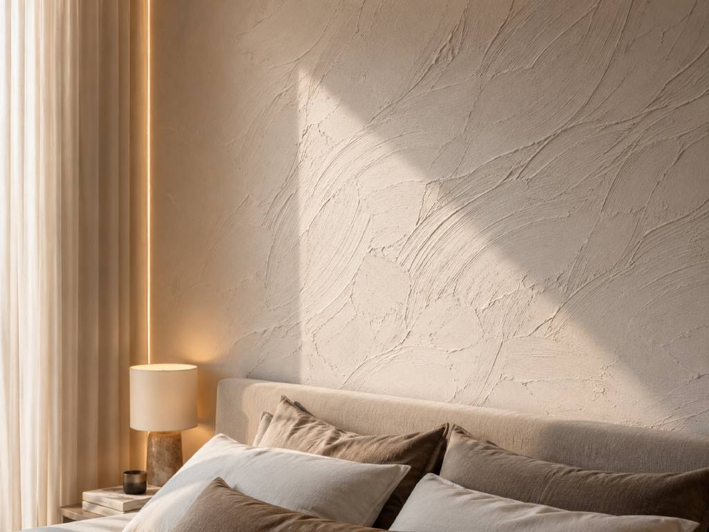Hand-applied spatula texture wall
