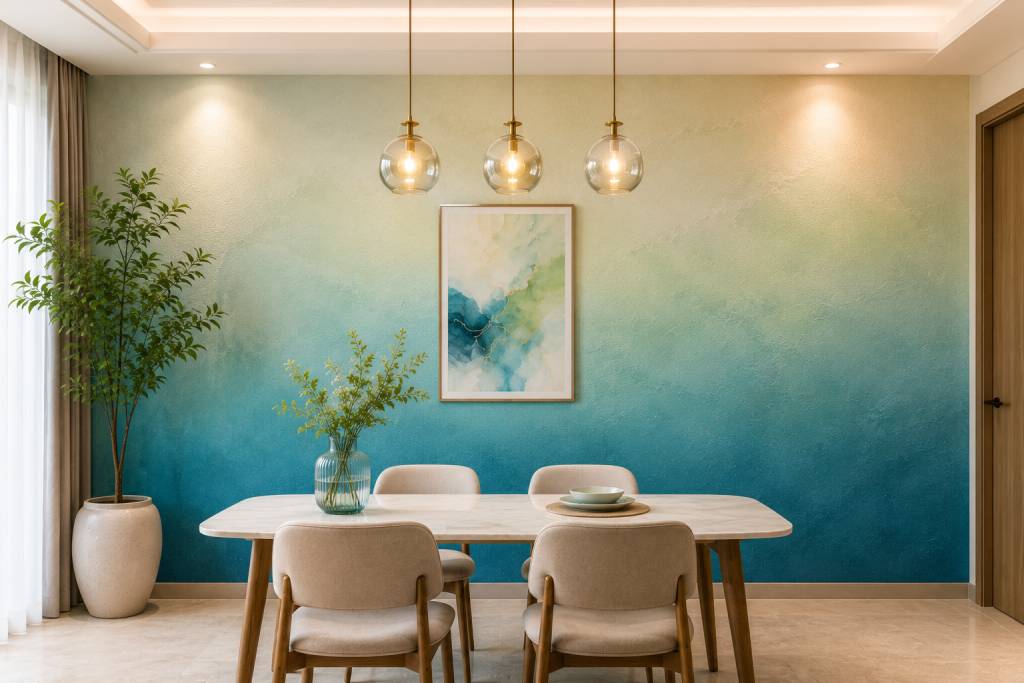 Ombre wall texture design