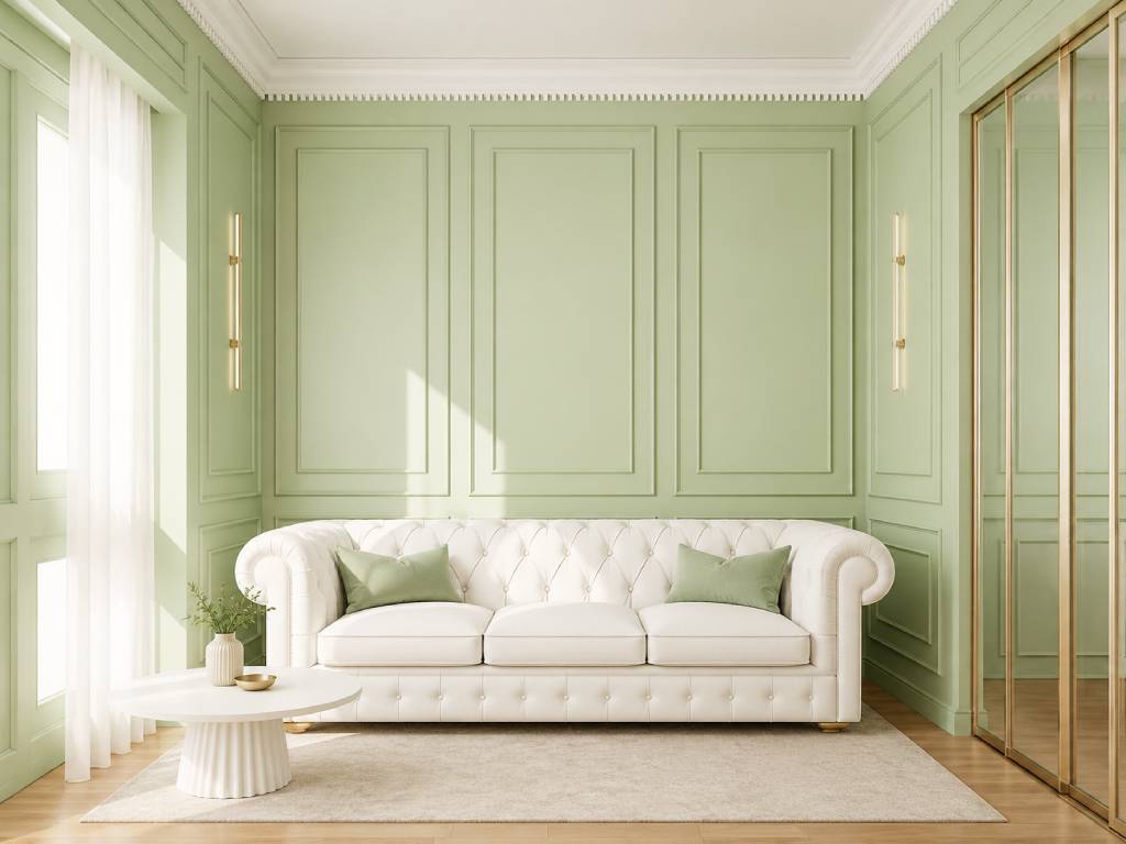 Pista Green and White Colour Combination