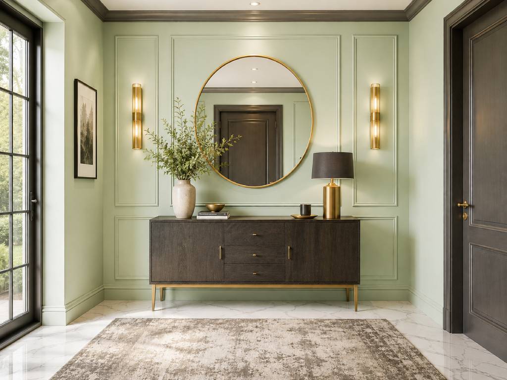 Pista Green and Charcoal Grey Colour Combination