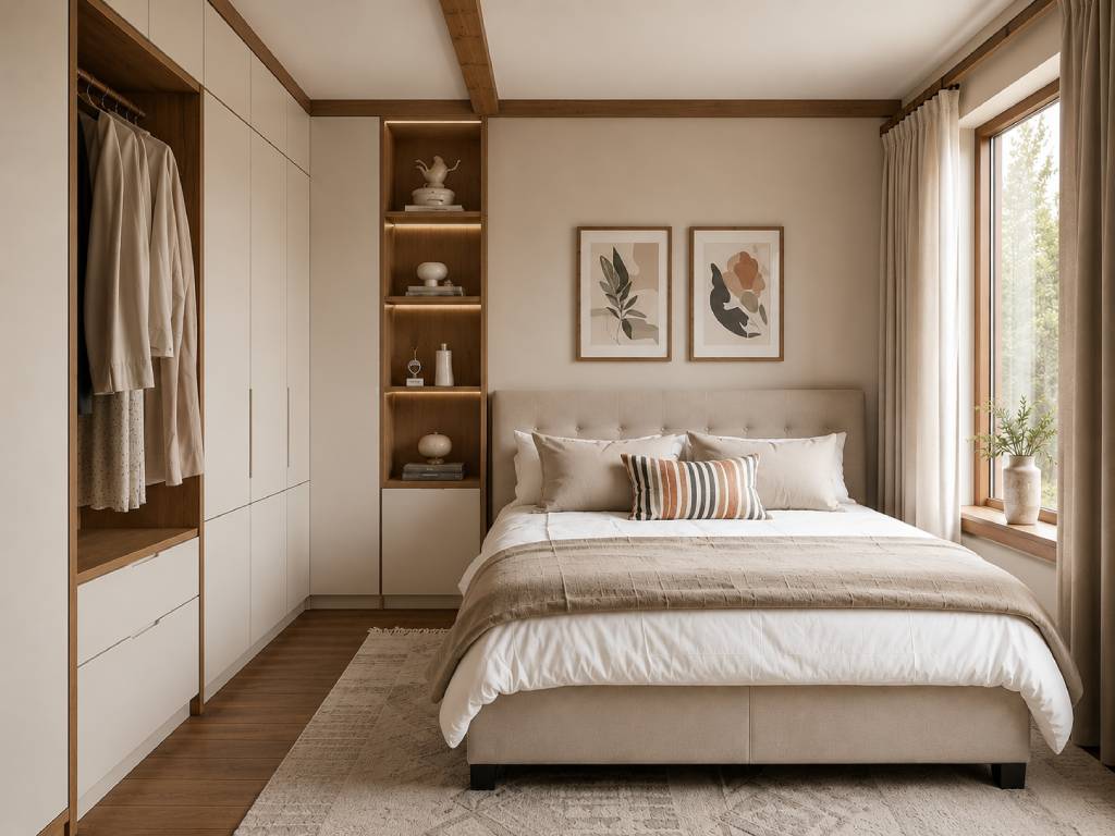 Efficient storage bedroom design