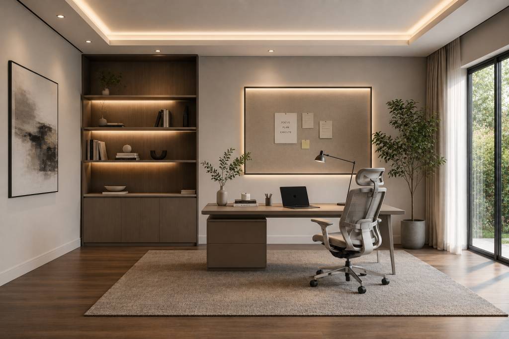 Ergonomic study room setup