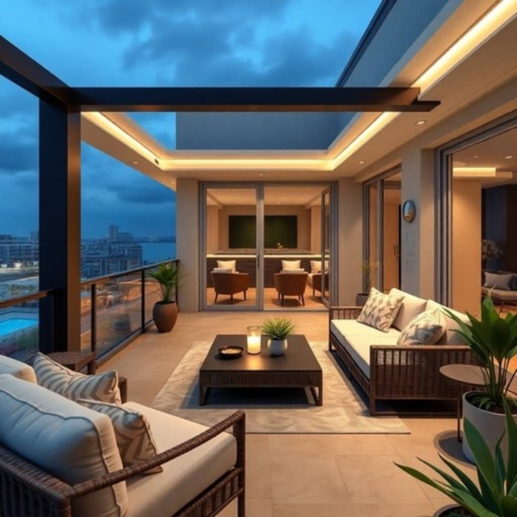 Luxury balcony Lounge design