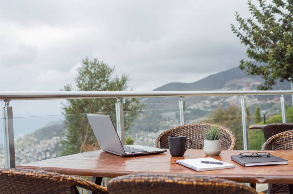 Work From Home Balcony Setup
