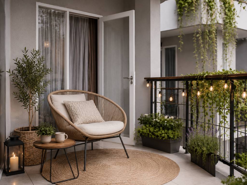 Cozy Seating Balcony Design