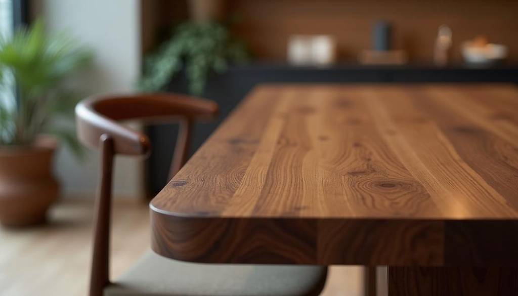 Statement wooden dining table design