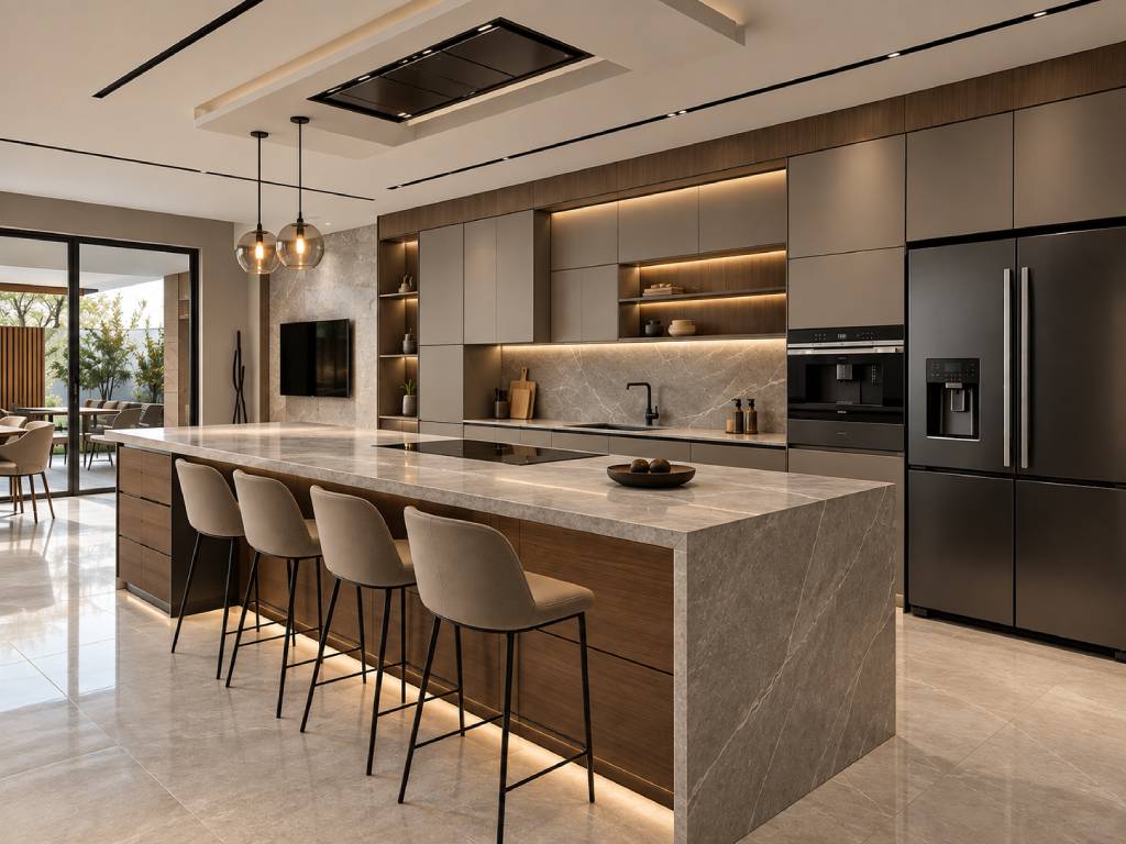 Kitchen island with built-in storage